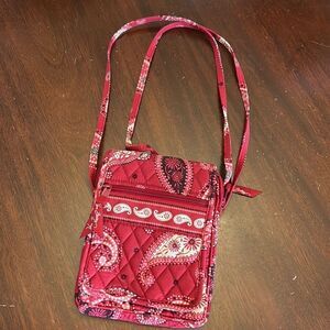 Vera Bradley Red Paisley Crossbody Bag
